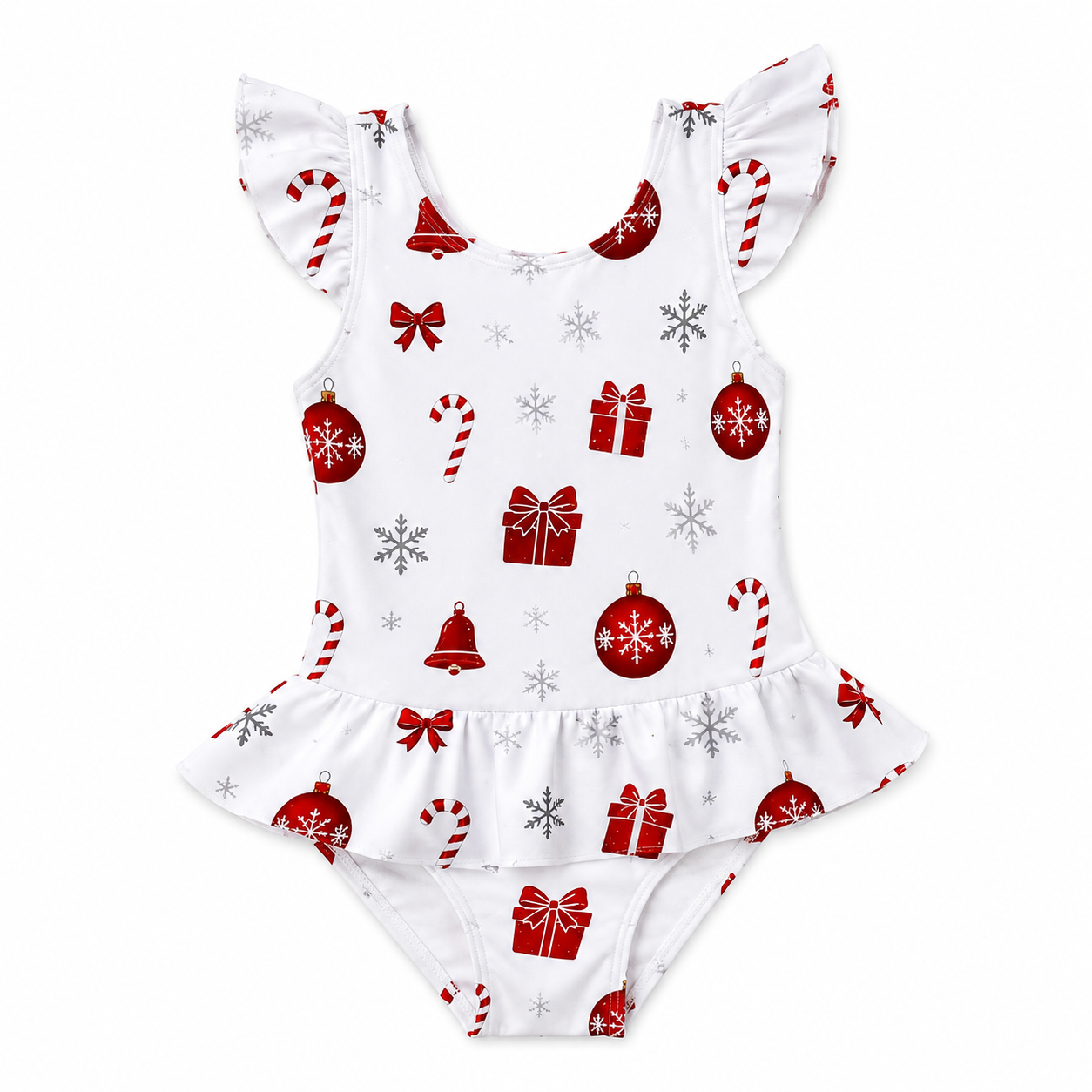 Christmas Magic Girls’ Swimsuit | Festive Christmas Swimwear for Girls