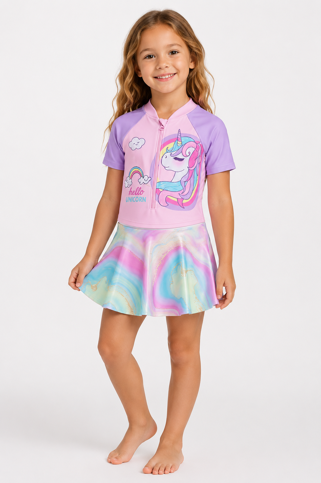 Pastel Dream Unicorn Swim Dress