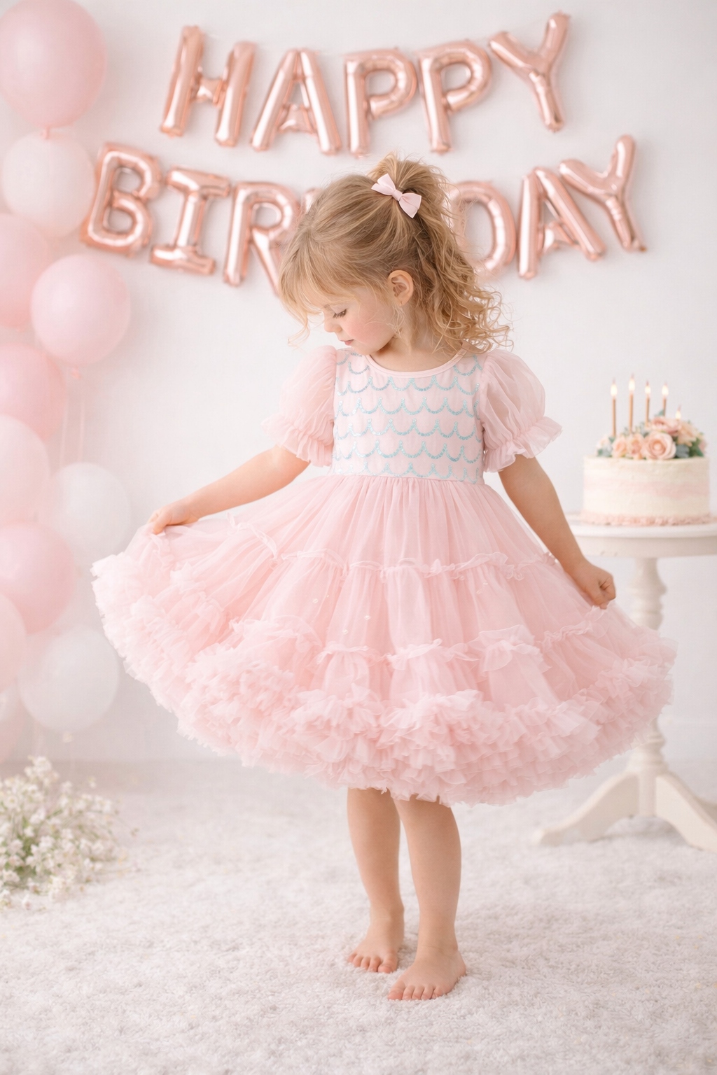 Blush Mermaid Sparkle Dress