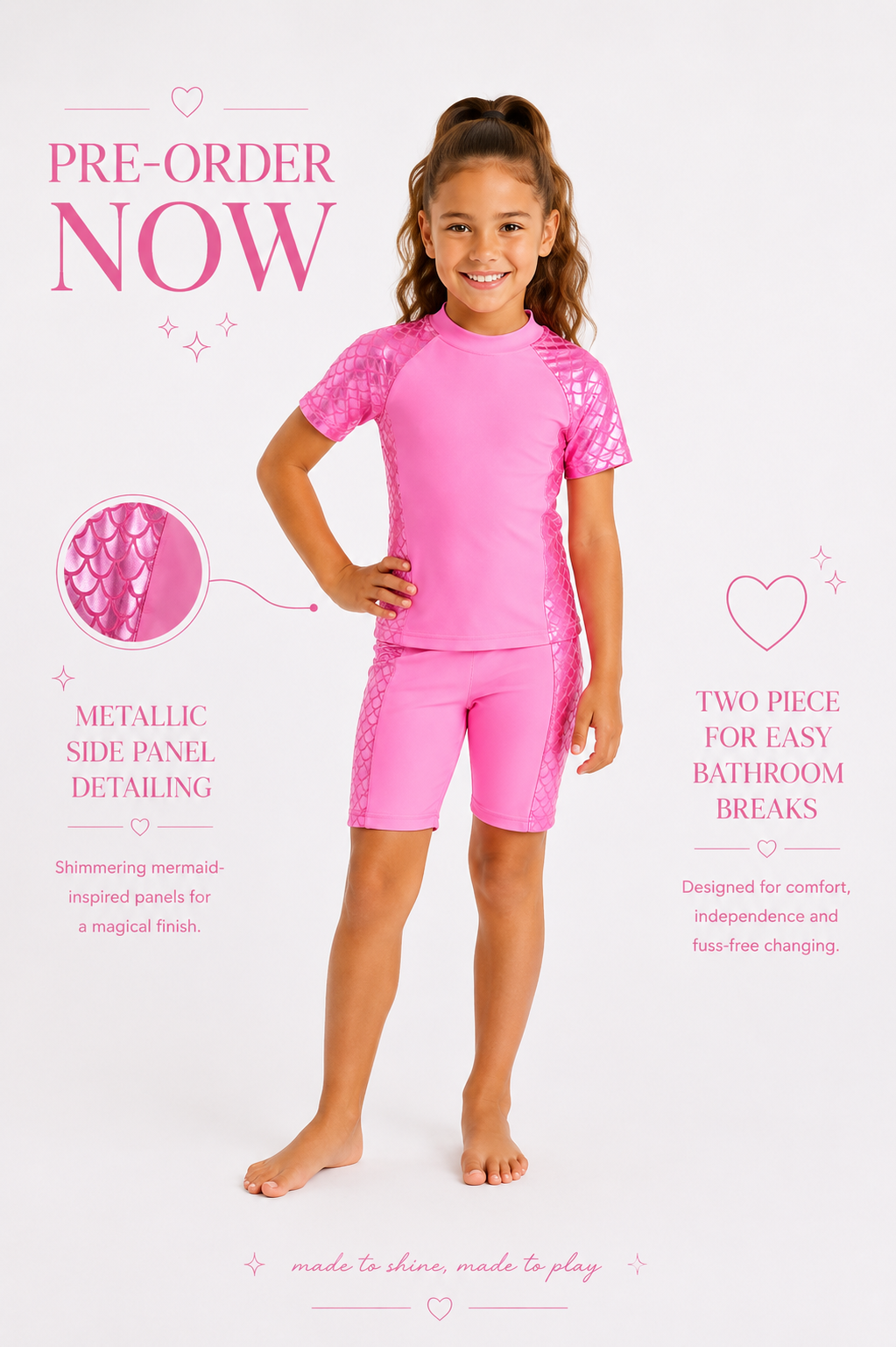 MAEGIRLS My Little Mermaid Two Piece Swimsuit
