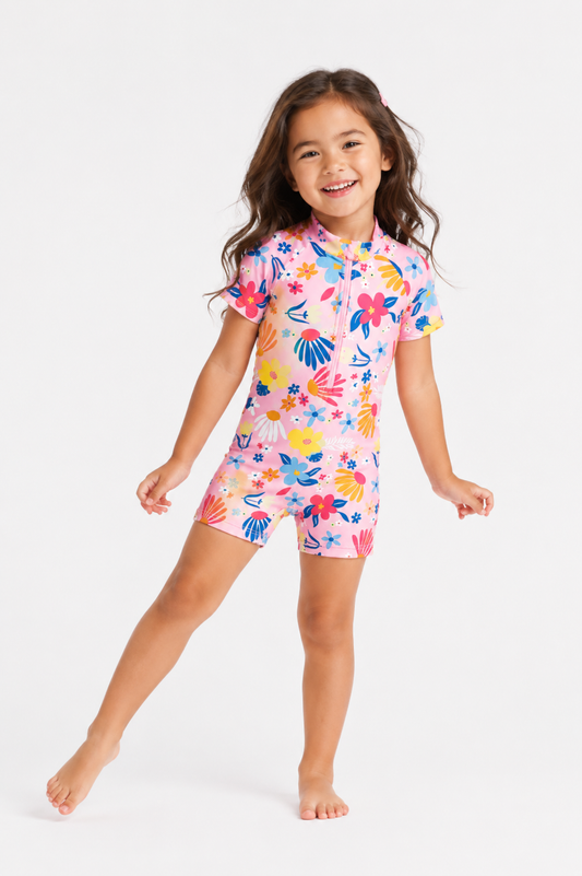 The Wildflower – Short Sleeve Swimsuit
