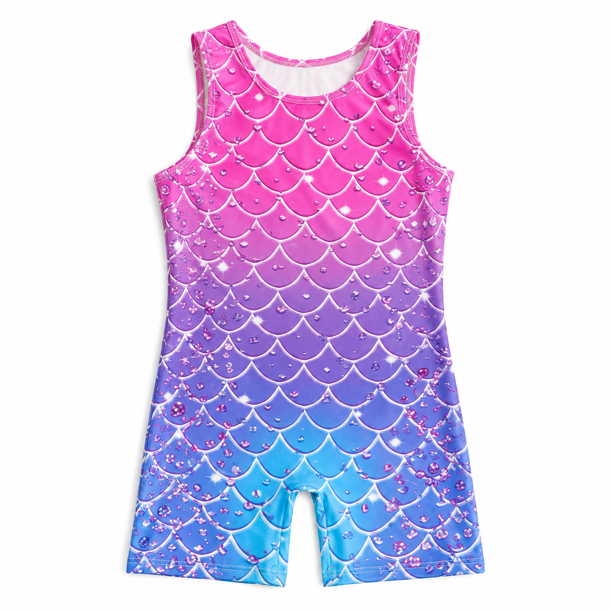 Mermaid Magic Girls’ Swimsuit – Pink & Purple Ombre