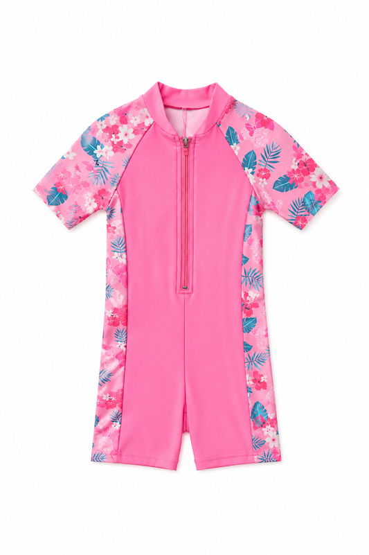 The Hibiscus – Short Sleeve Swimsuit