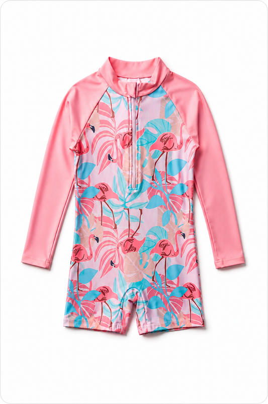 The Flamingo - Long Sleeve Swimsuit