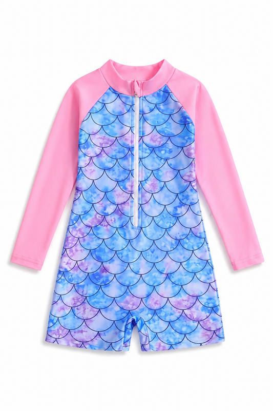 The Mermaid - Long Sleeve Zip Swimsuit