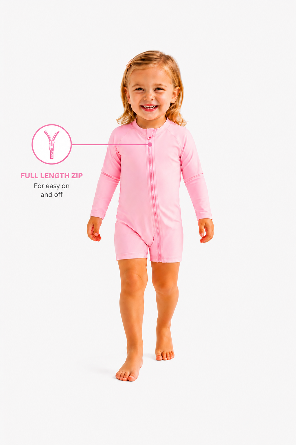 MAEGIRLS™ Blush Breeze Zip Swimsuit