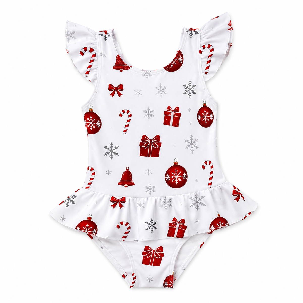 Christmas Magic Girls’ Swimsuit | Festive Christmas Swimwear for Girls